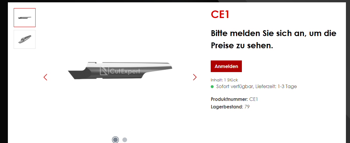 Shopware Produktdetailseite mit Login-Hinweis statt Preis